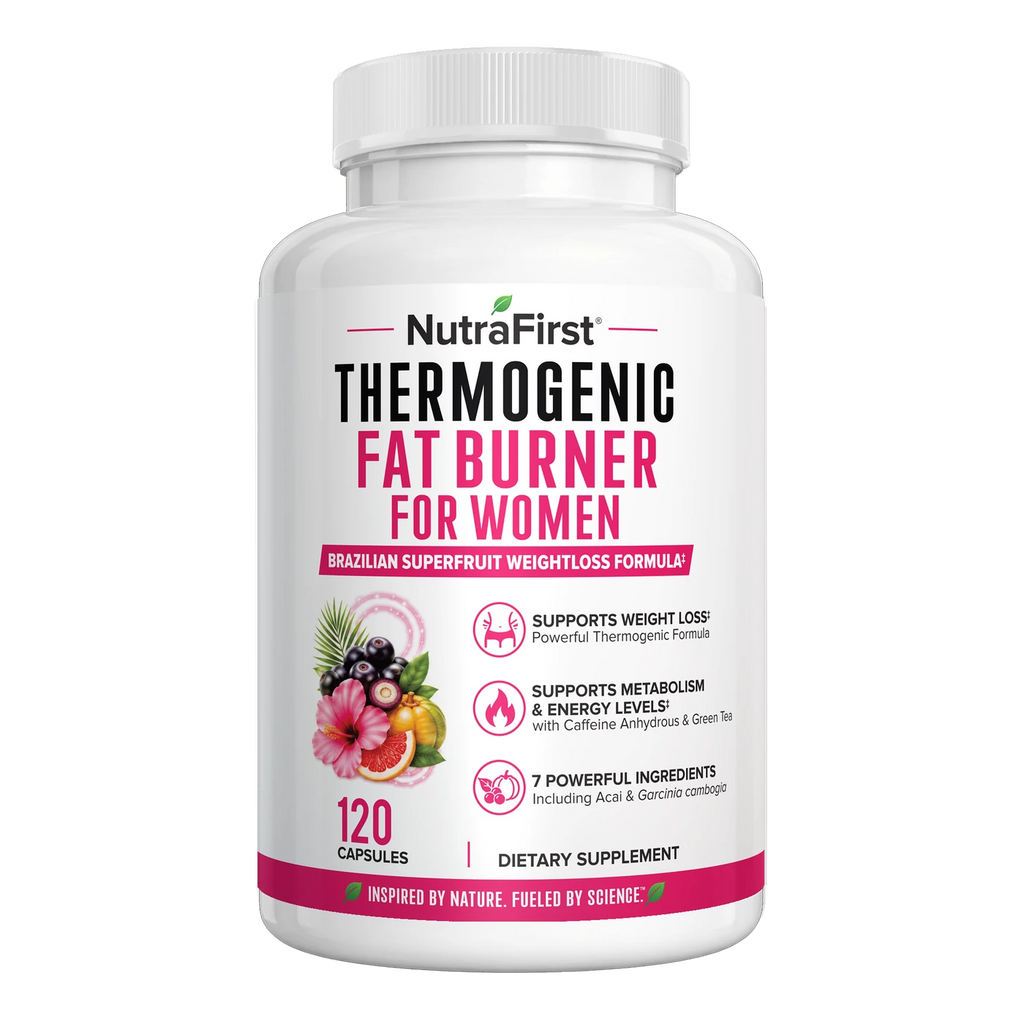 Thermogenic Fat Burner for Women, 120 capsule bottle, front